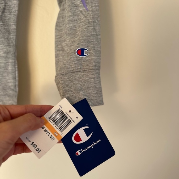 Champion Girls Long Sleeve Shirt 6X Authentic Athletic Wear Gray Soft Pocket - Picture 7 of 12